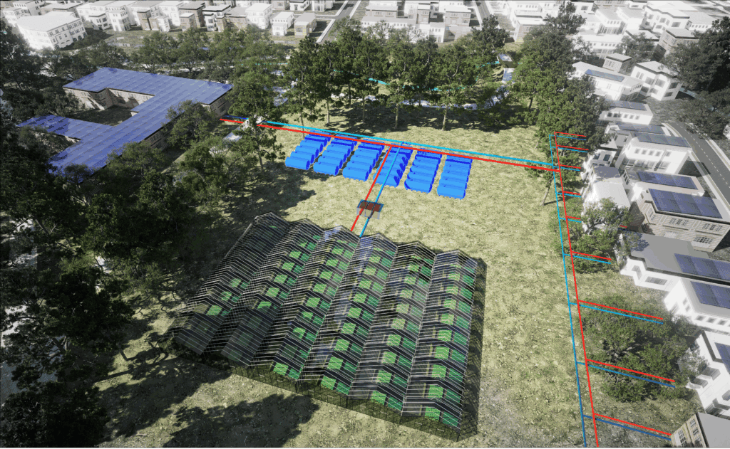 A diagram of the plan for Vallejo Park's implementation of the OakTREE solution